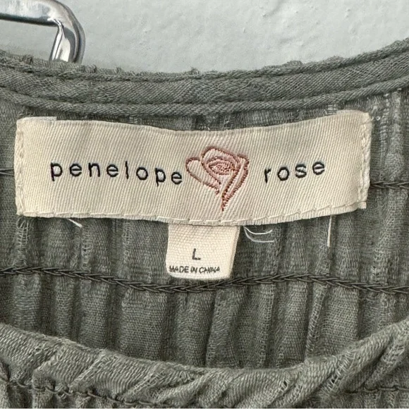 Penelope Rose Cottagecore Flowy Tiered Maxi Dress Size Large - Picture 3 of 5